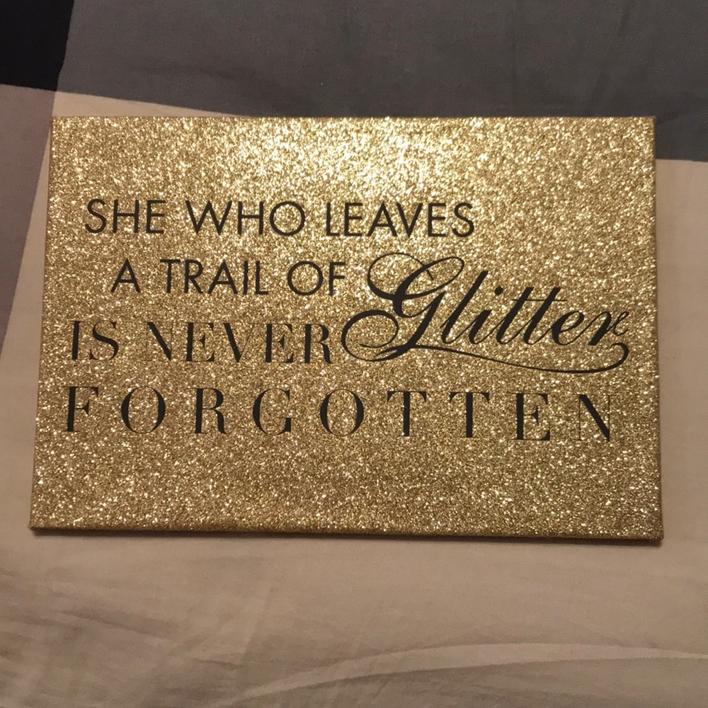 Gold glitter wall canvass